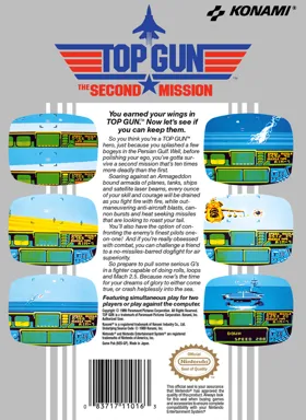 Top Gun - The Second Mission (USA) box cover back